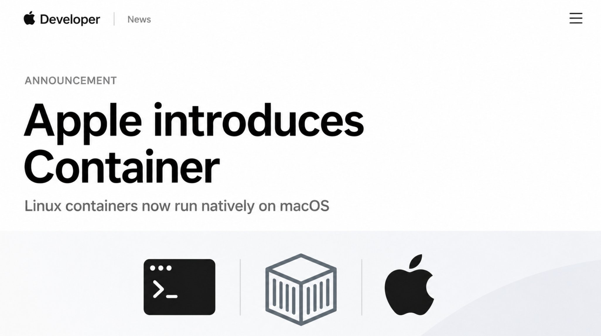 Apple introduces Container